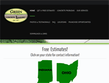Tablet Screenshot of greenconcreteleveling.com